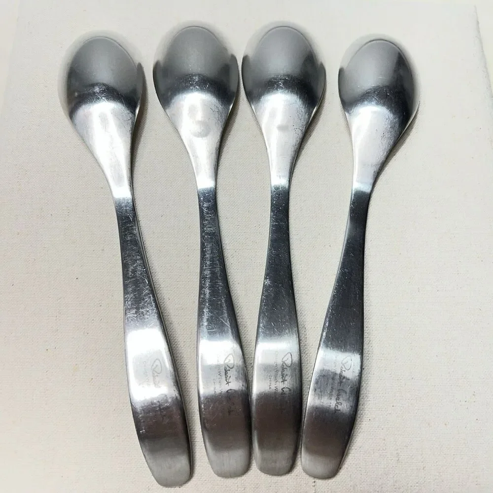Robert Welch Linton Place Oval Soup Spoon Stainless Flatware Set 4